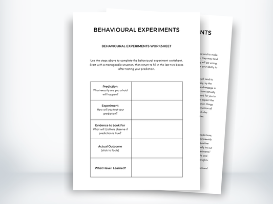 Behavioural Experiments Worksheet PDF