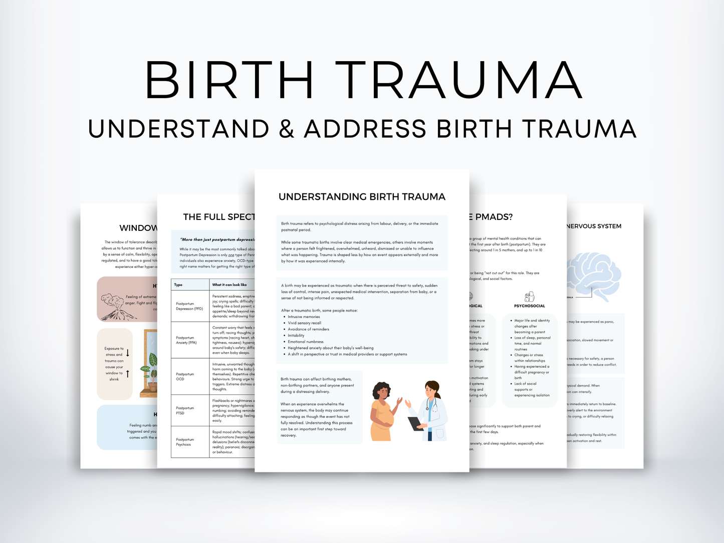 Birth Trauma & Perinatal Mental Health Worksheets