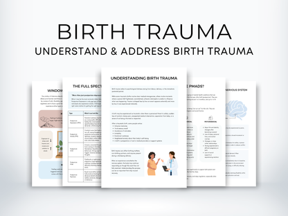 Birth Trauma & Perinatal Mental Health Worksheets