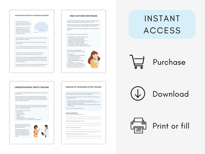 Birth Trauma & Perinatal Mental Health Worksheets