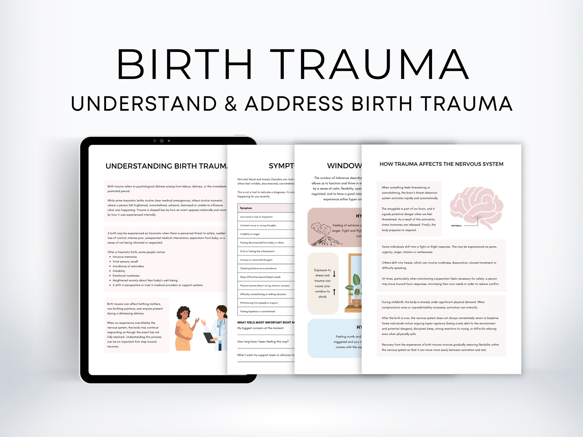 Birth Trauma & Perinatal Mental Health Worksheets