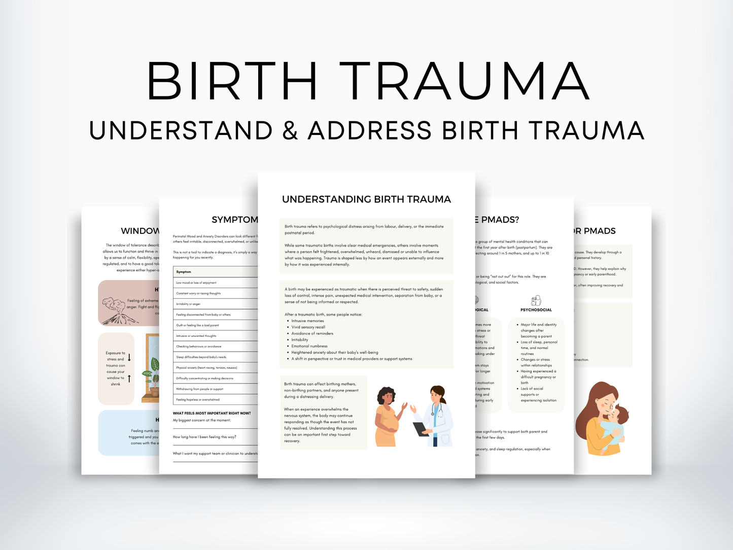 Birth Trauma & Perinatal Mental Health Worksheets