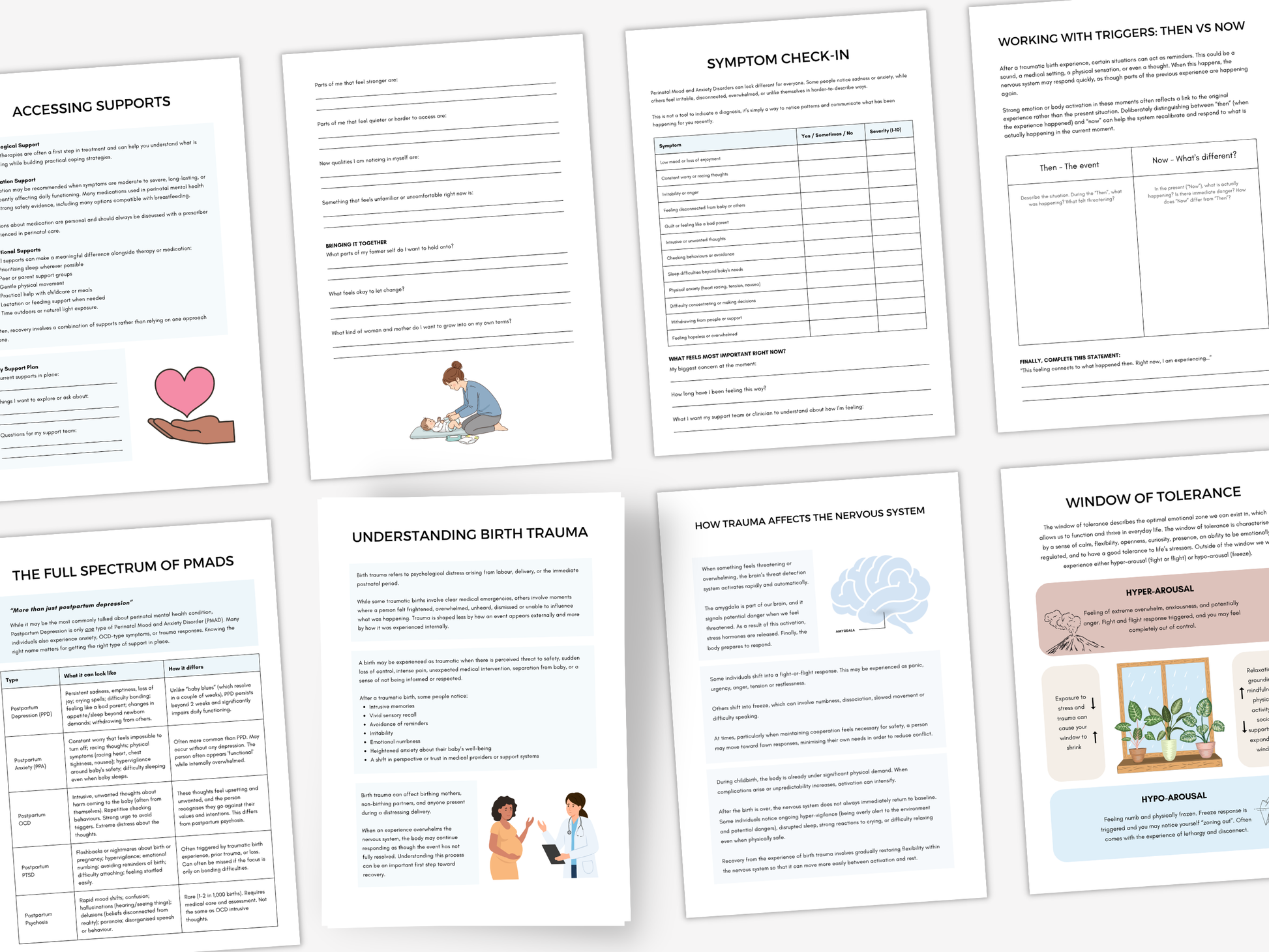 Birth Trauma & Perinatal Mental Health Worksheets