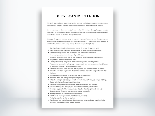 Body Scan Meditation Script PDF