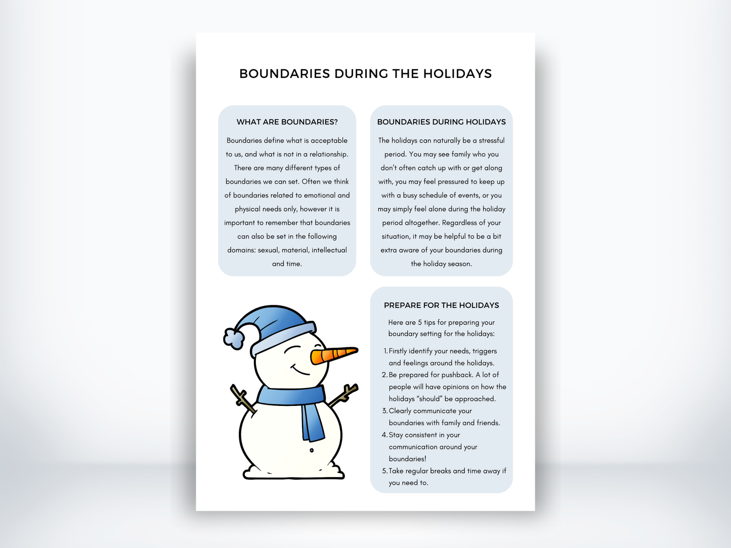 Boundaries During the Holidays PDF