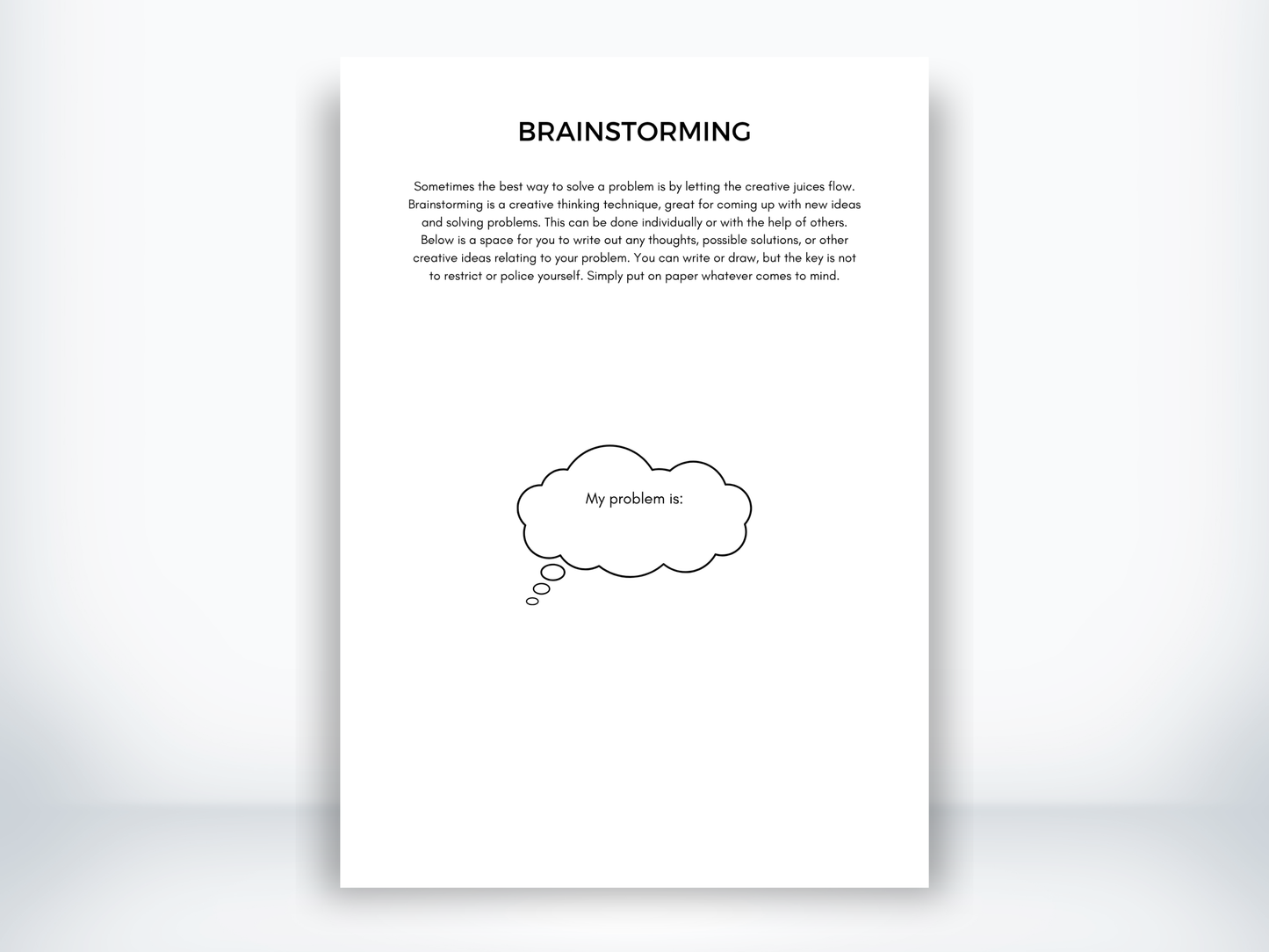 Brainstorming Template PDF
