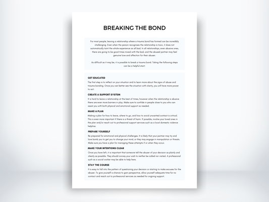 Breaking The Trauma Bond PDF