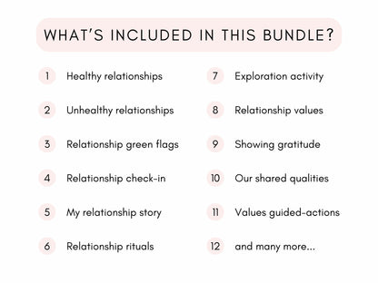 Building Healthy Relationships Worksheets PDF