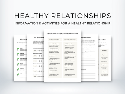 Building Healthy Relationships Worksheets PDF