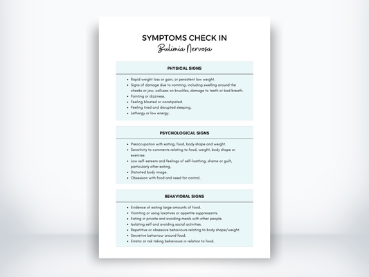 Bulimia Nervosa Symptoms PDF