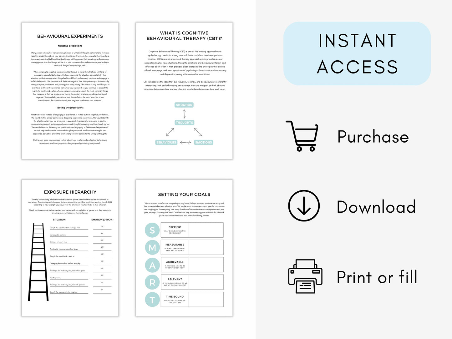 CBT Worksheets Mega Bundle PDF