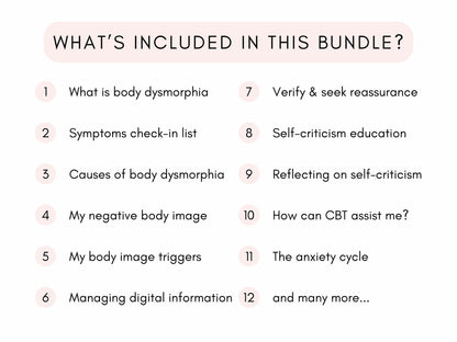 CBT for Body Dysmorphia Worksheets PDF
