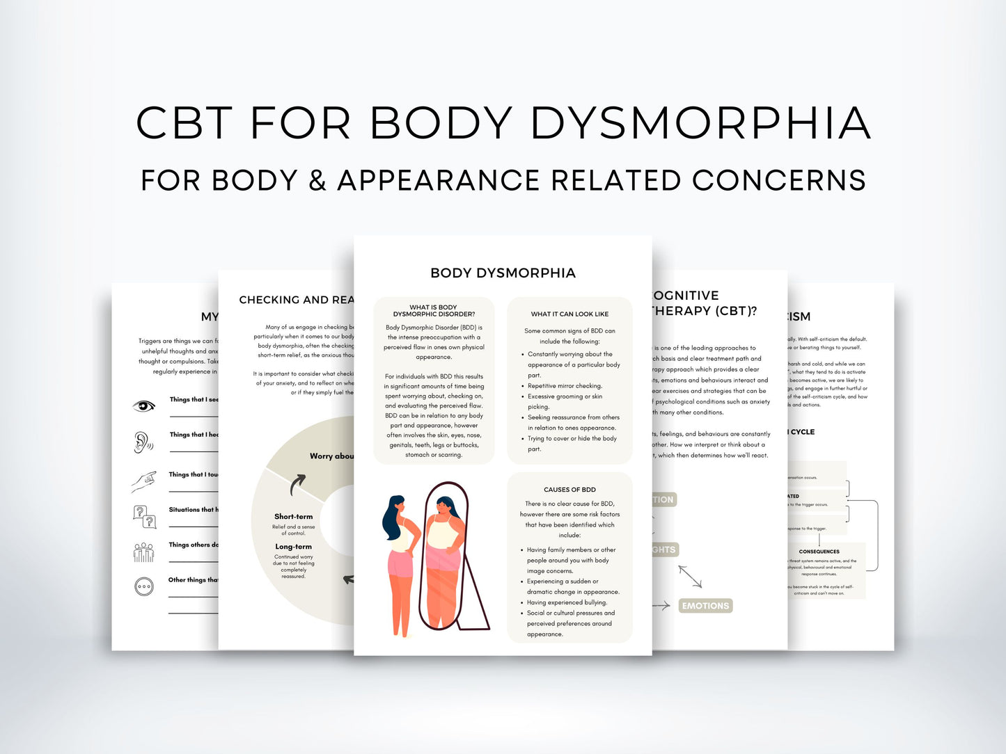 CBT for Body Dysmorphia Worksheets