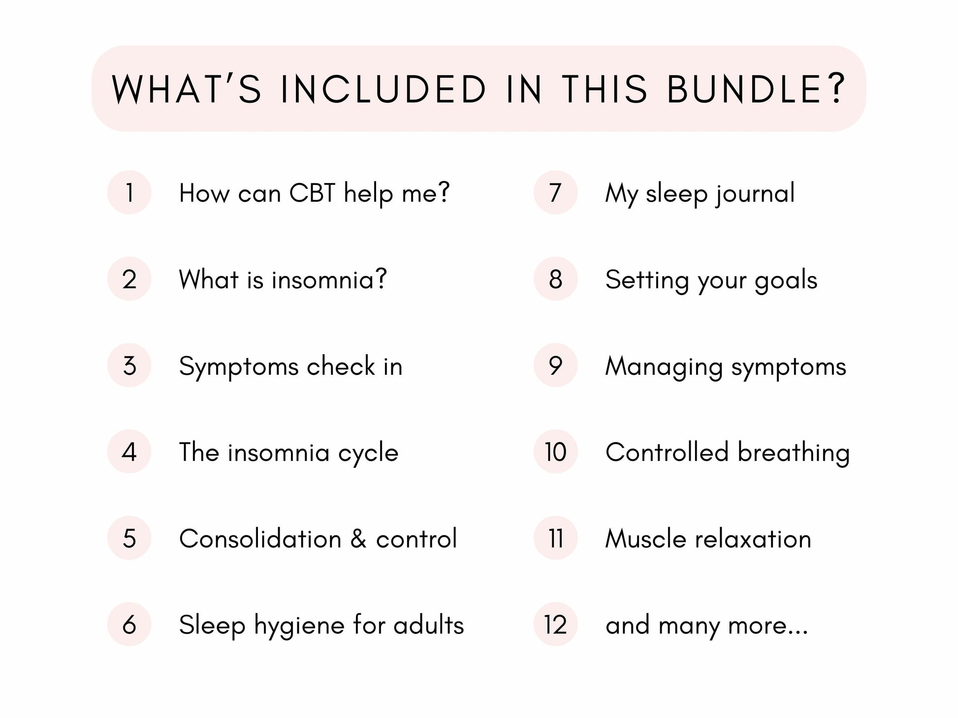 CBT for Insomnia Worksheets PDF