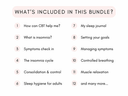 CBT for Insomnia Worksheets PDF