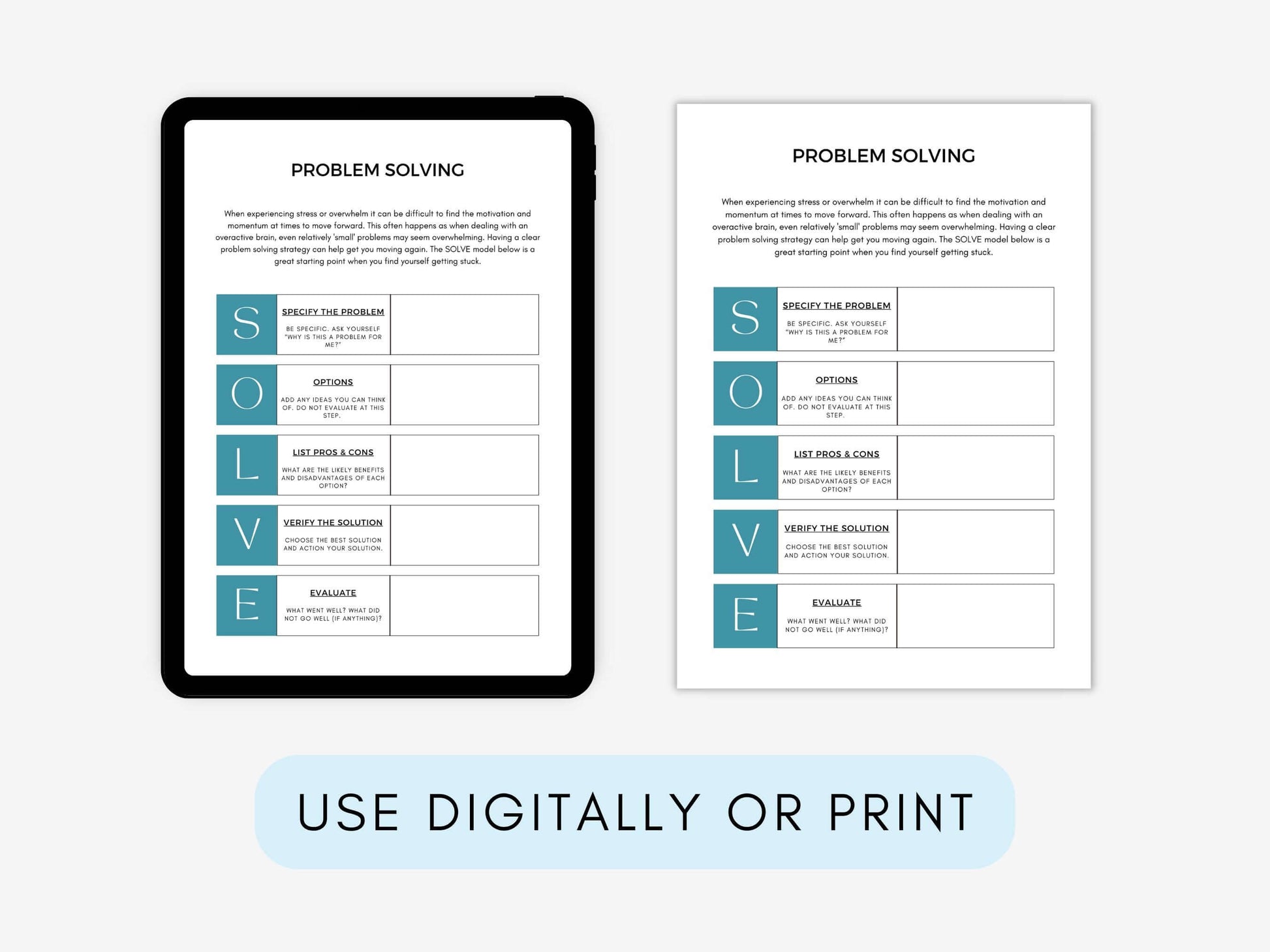 CBT for ADHD Worksheets Bundle PDF