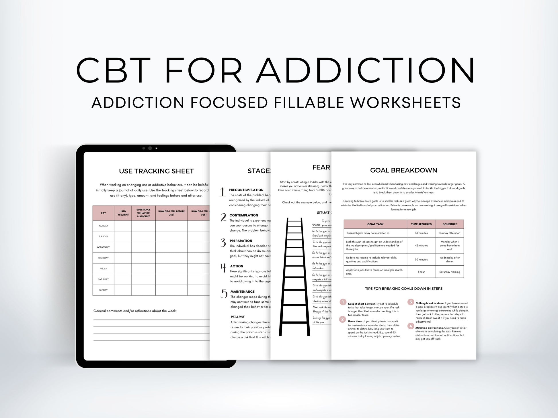 CBT for Addiction Worksheets PDF