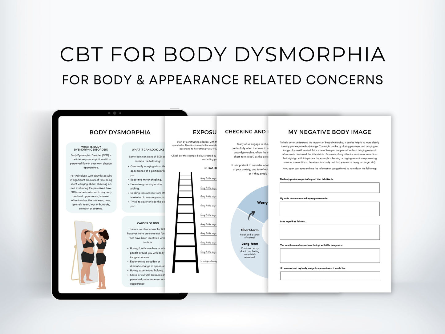 CBT for Body Dysmorphia Worksheets PDF