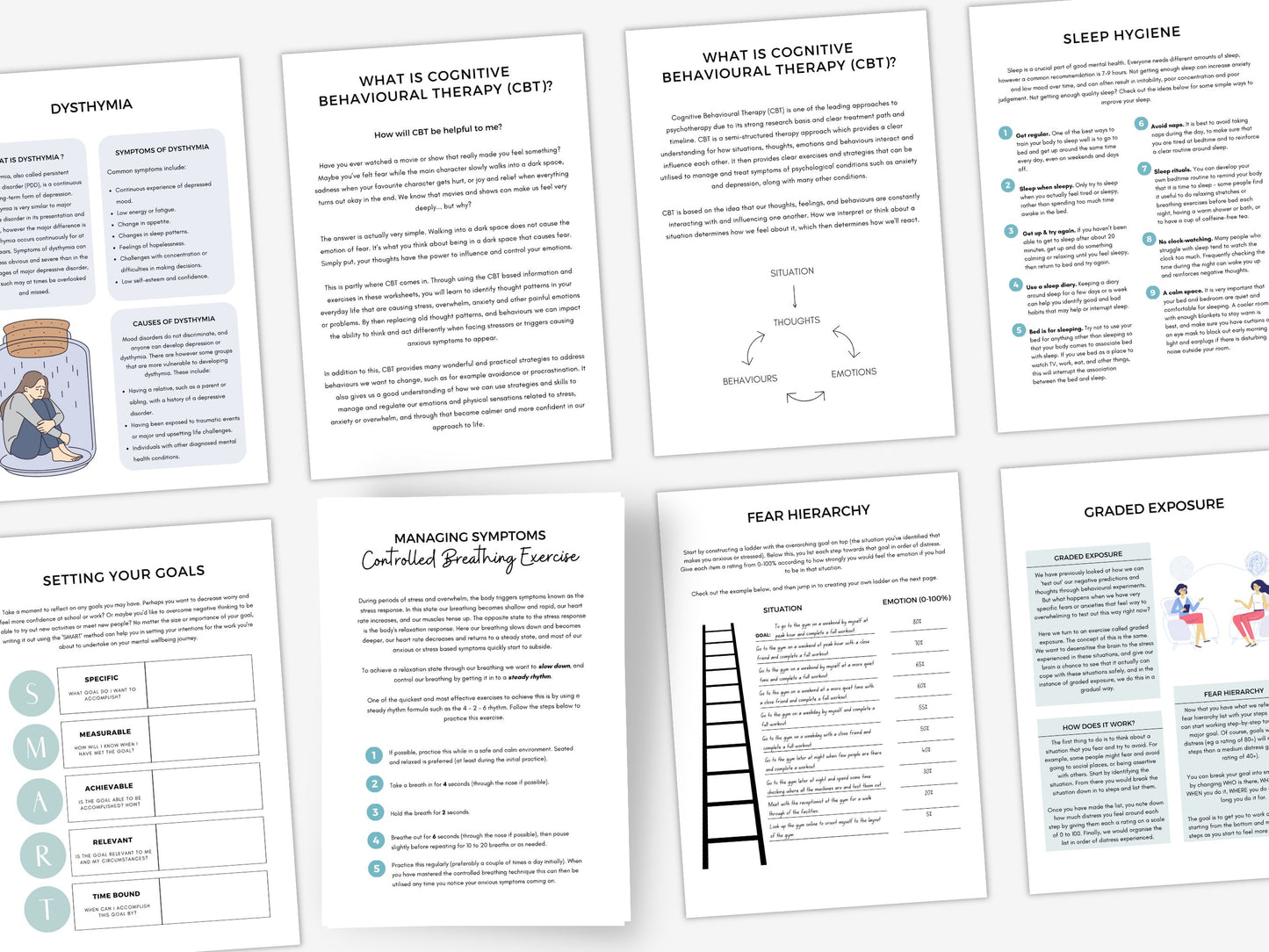 CBT for Dysthymia Worksheets PDF