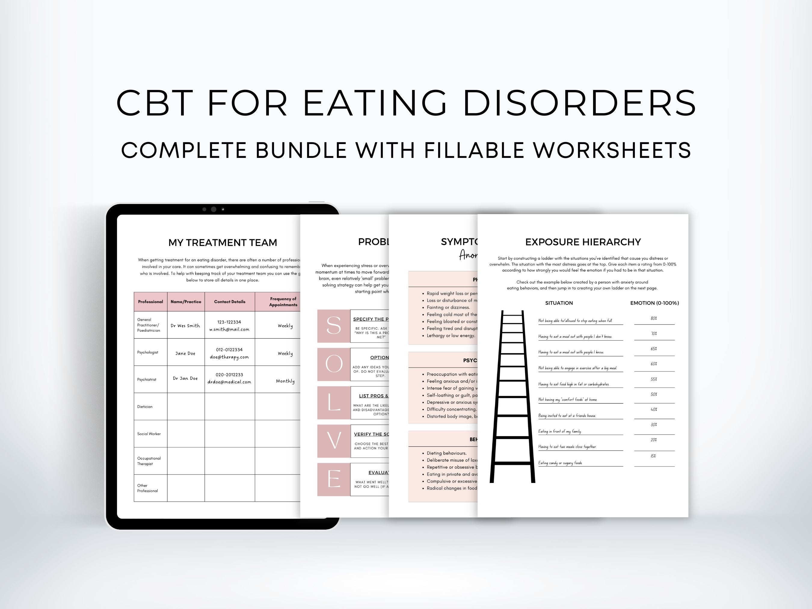 CBT for Eating Disorders Worksheets | My Thriving Mind