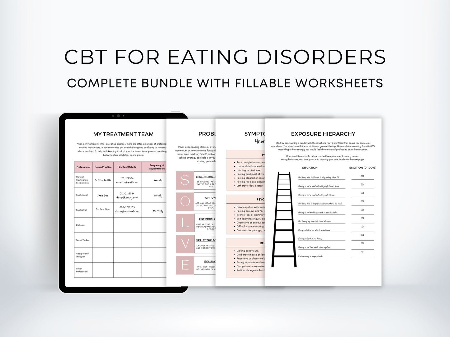 CBT for Eating Disorders Worksheets PDF