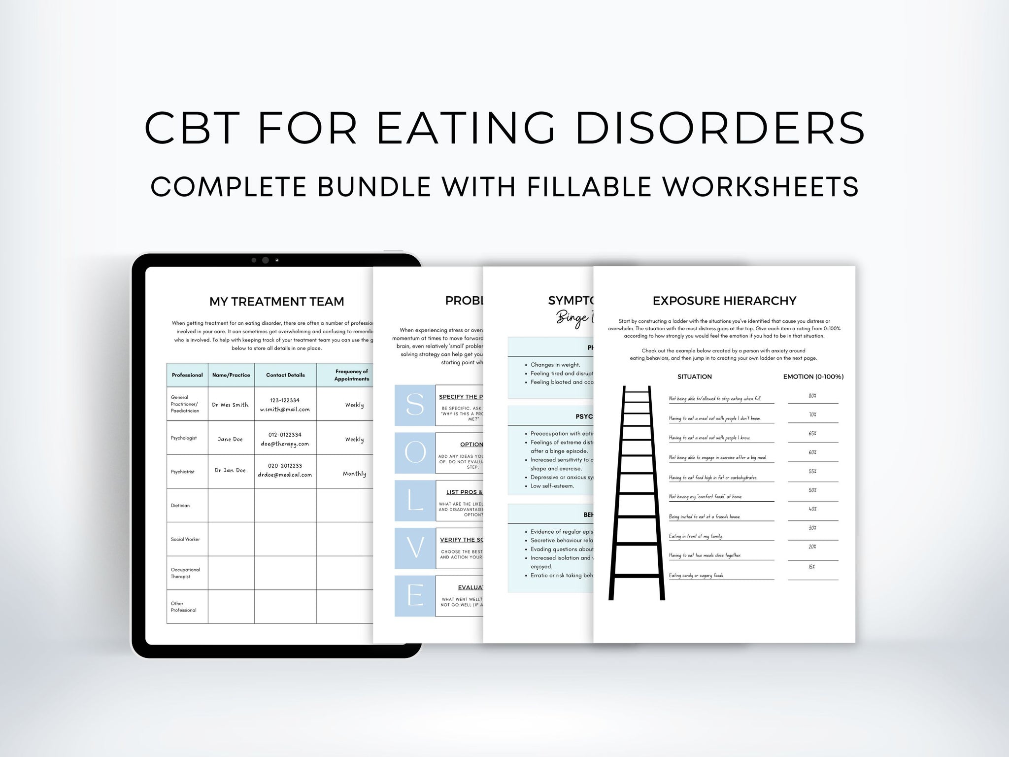 CBT for Eating Disorders Worksheets | My Thriving Mind