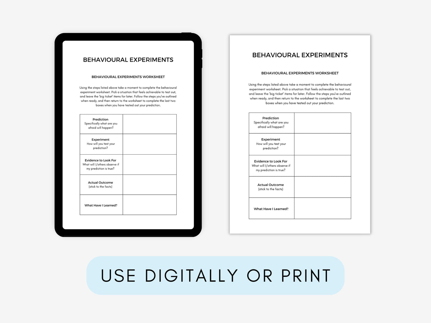 CBT for OCD Worksheets PDF