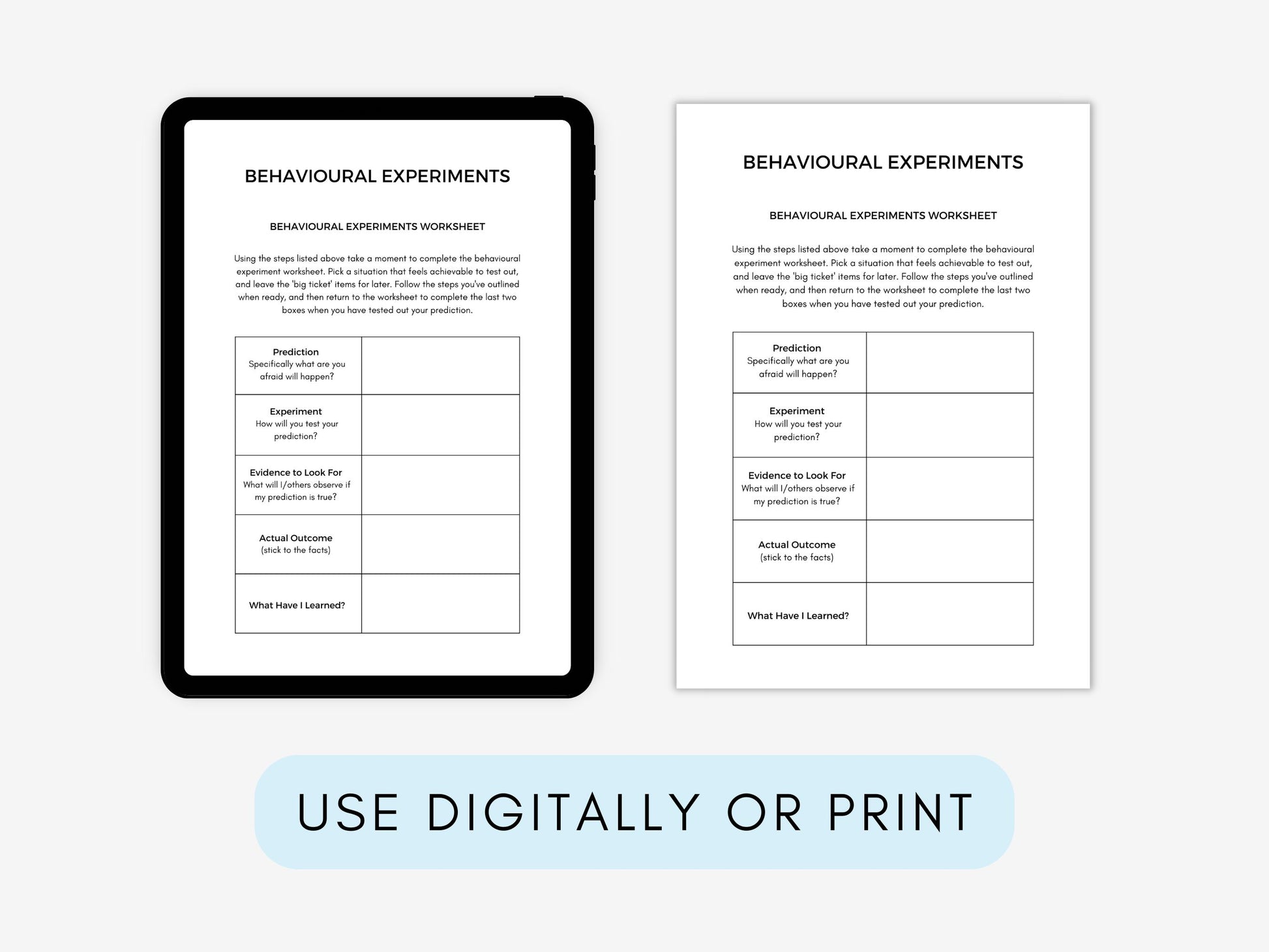 CBT for OCD Worksheets PDF