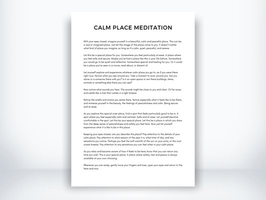 Calm Place Script EMDR PDF