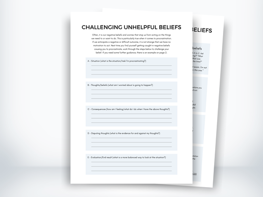 Challenging Negative Thoughts PDF