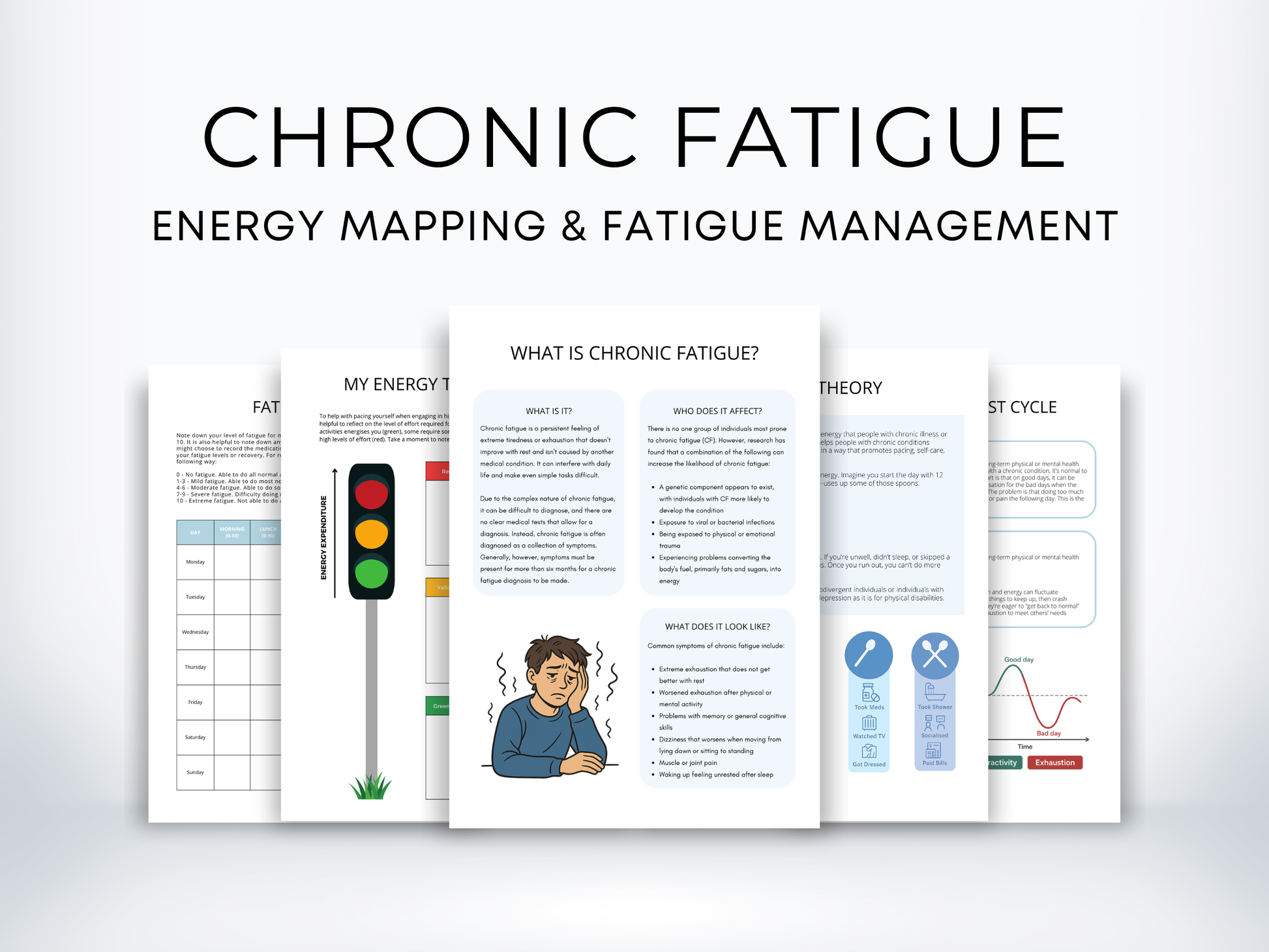Chronic Fatigue Therapy Worksheets