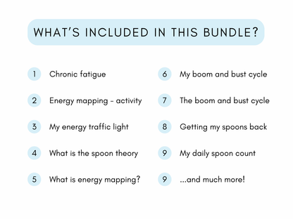 Chronic Fatigue Therapy Worksheets