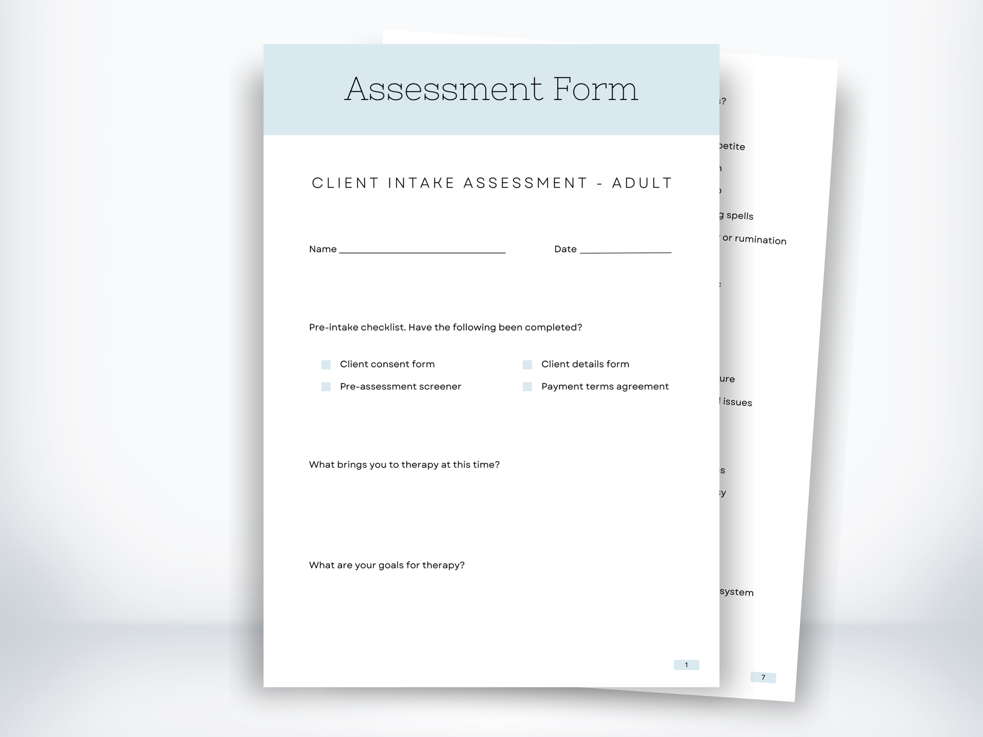 Client Intake Assessment PDF