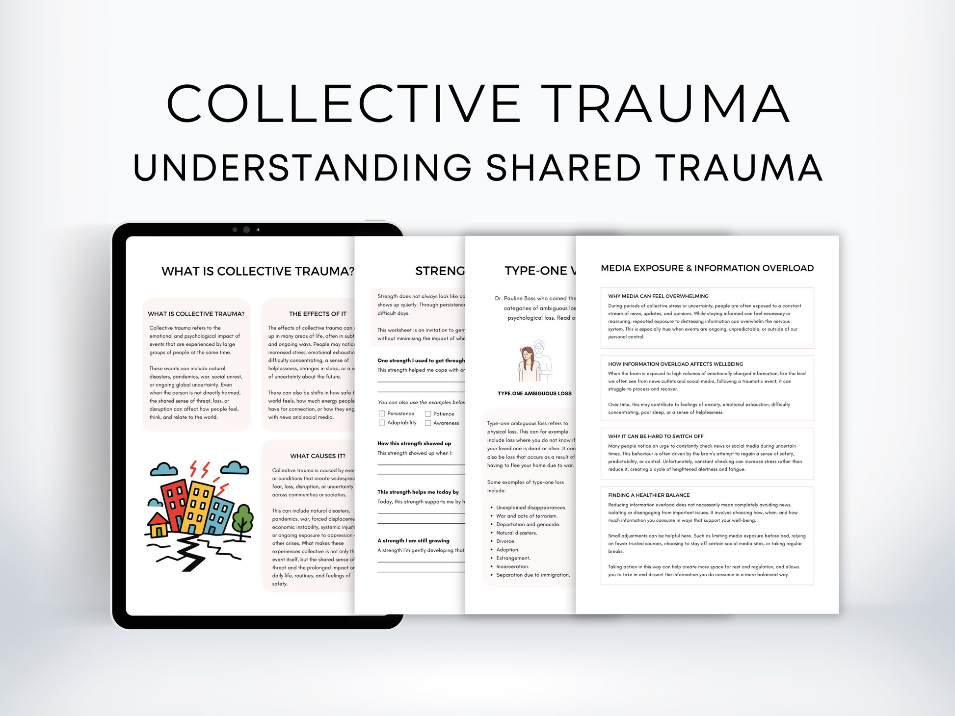 Collective Trauma Worksheets