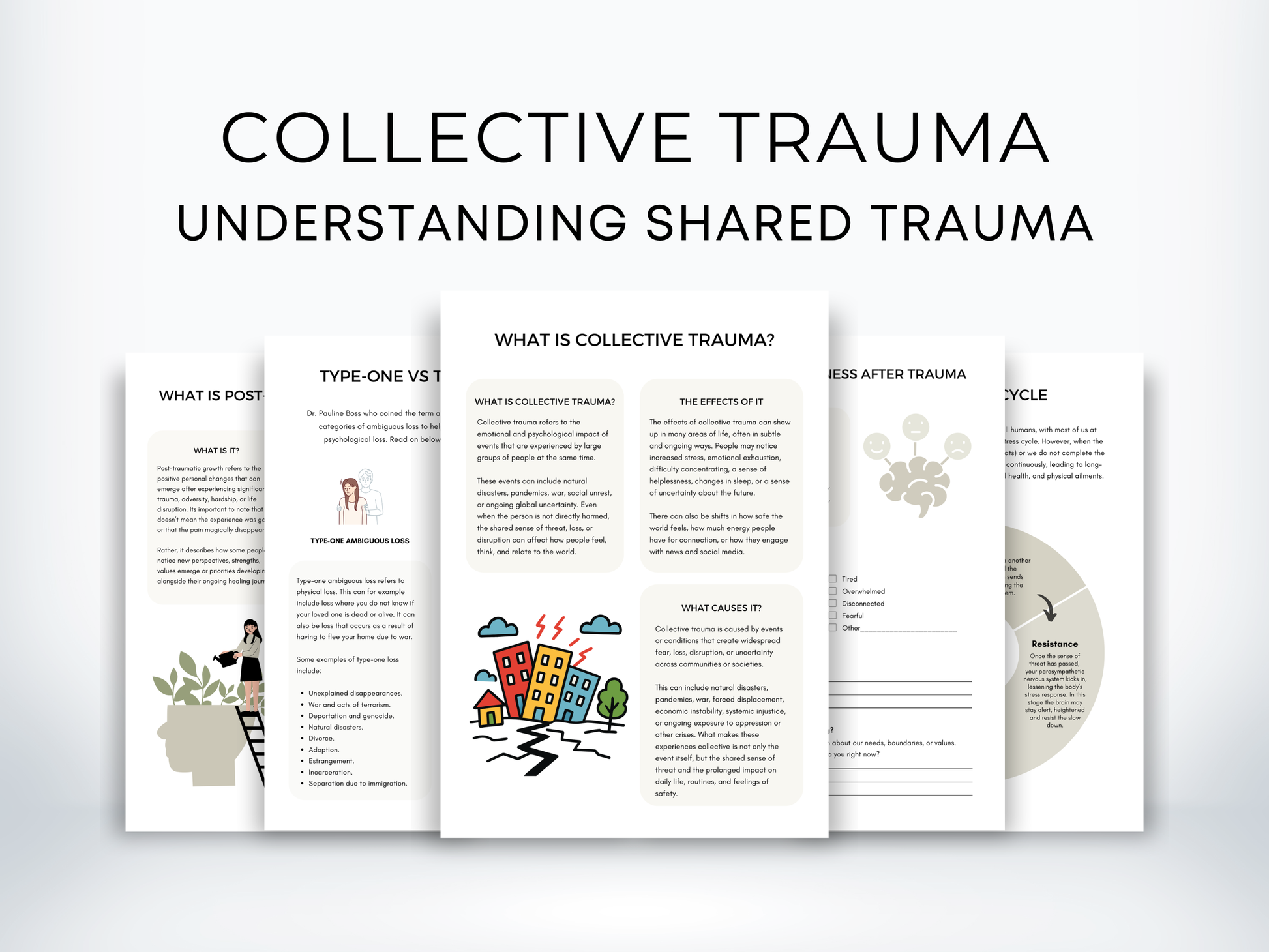 Collective Trauma Worksheets