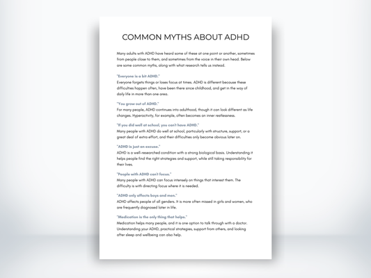 Common Myths About ADHD PDF