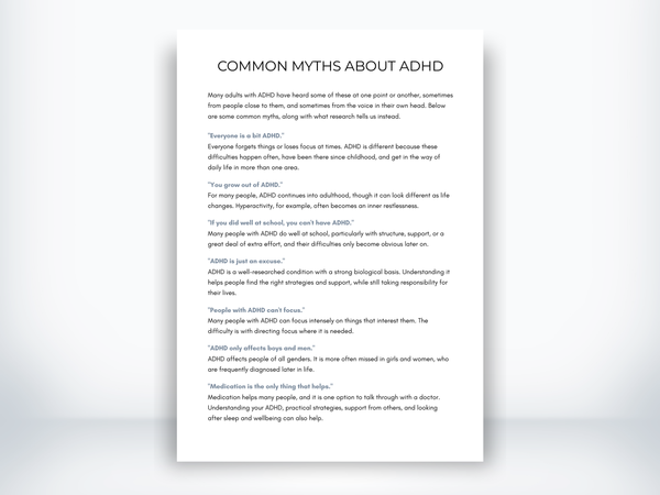Common Myths About ADHD PDF