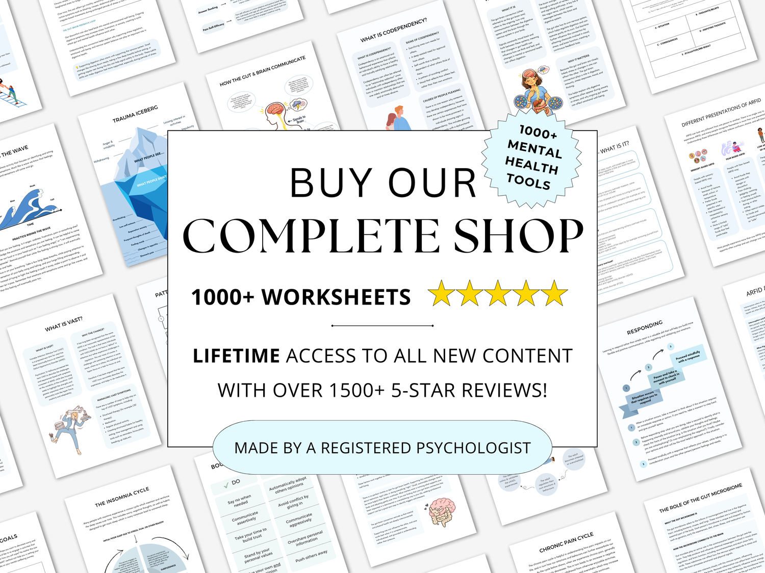 Complete Psychology Worksheets – Whole Shop Bundle