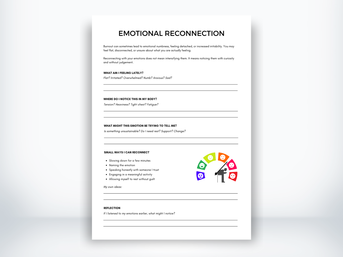 Connecting with Emotions Worksheet PDF