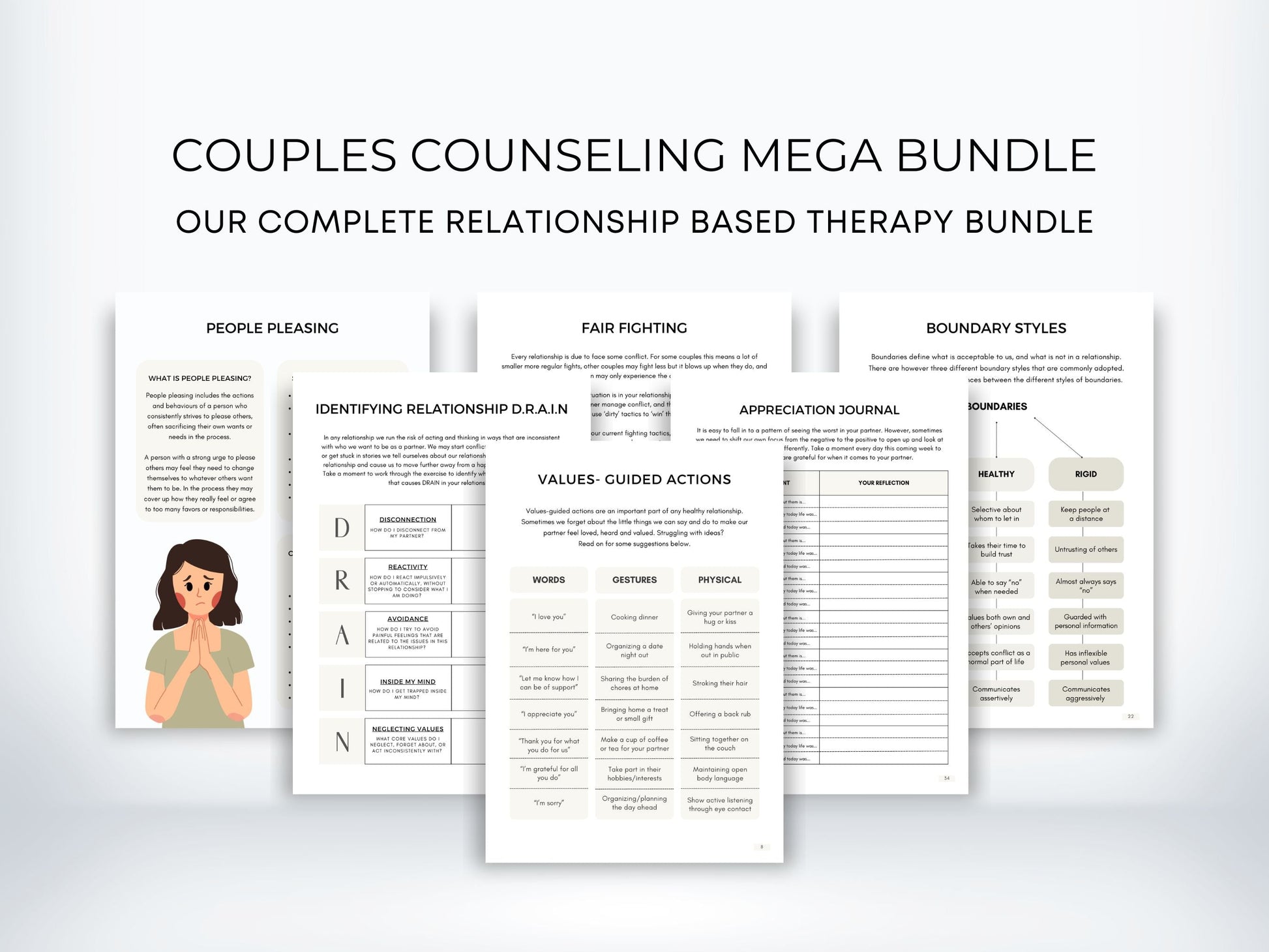 Couples Counseling Worksheets Mega Bundle PDF