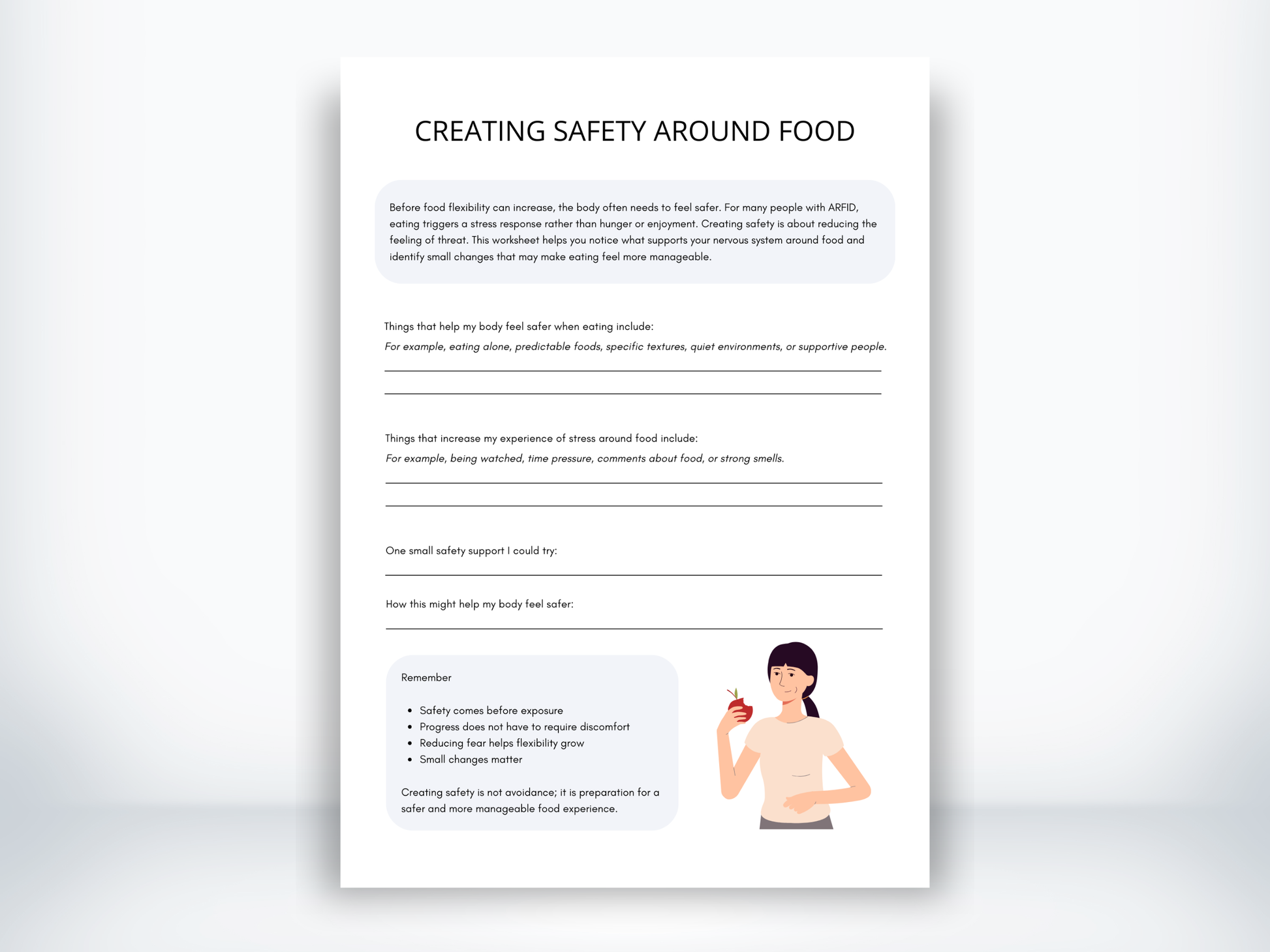 Creating Safety Around Food PDF - ARFID