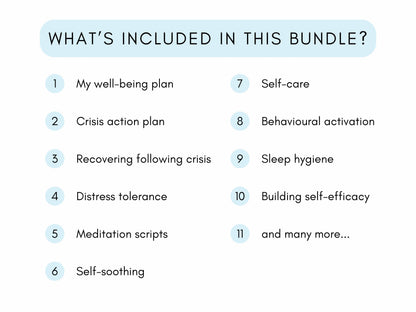 Crisis Plan Worksheets Bundle