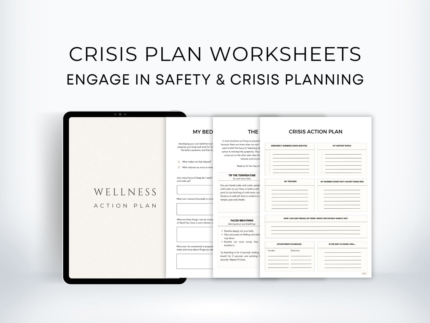 Crisis Plan Worksheets Bundle