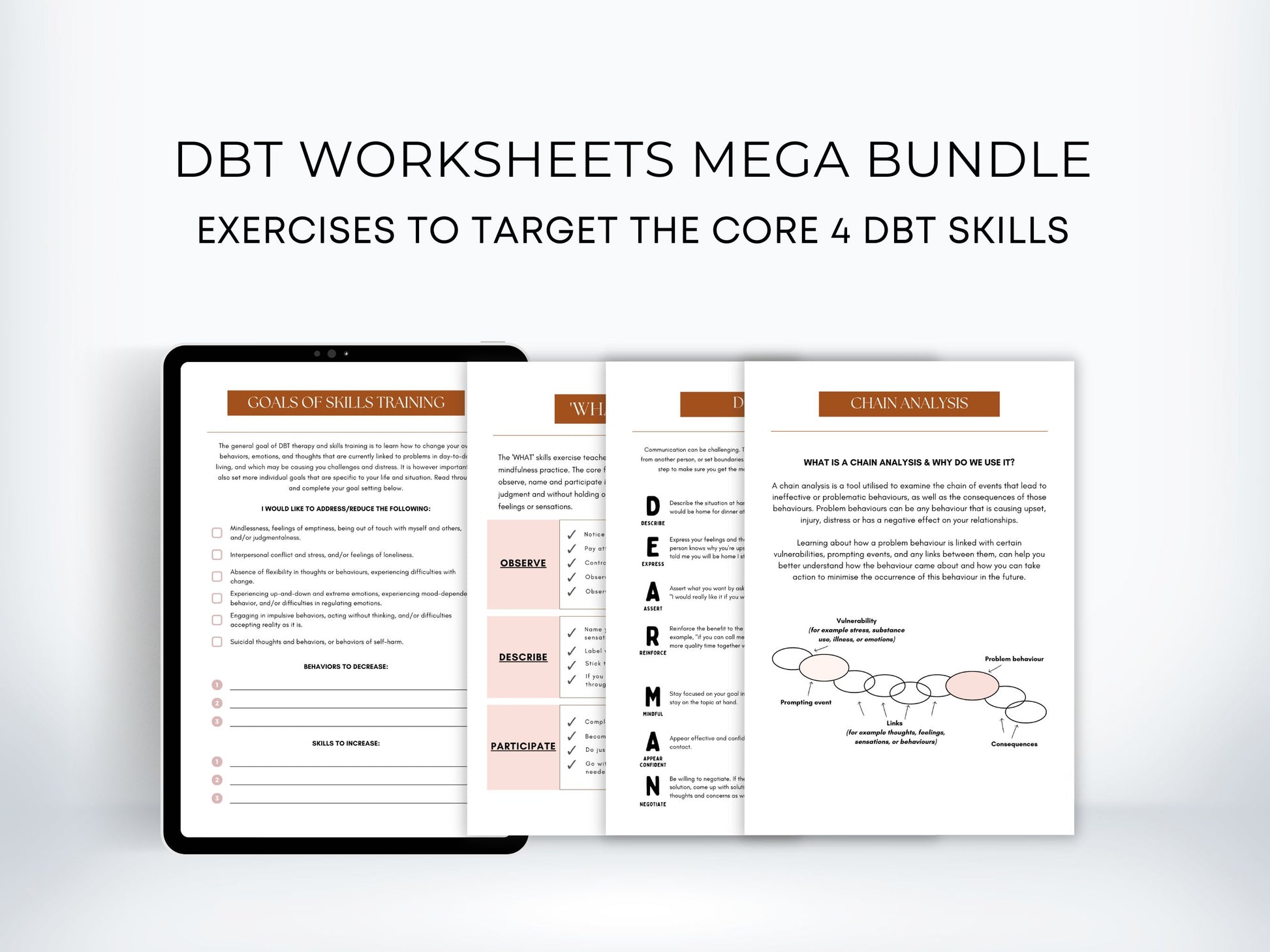 DBT Worksheets Mega Bundle PDF