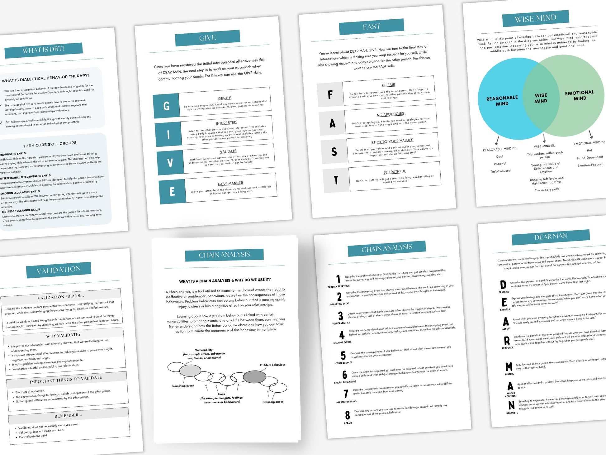 DBT Worksheets Mega Bundle PDF