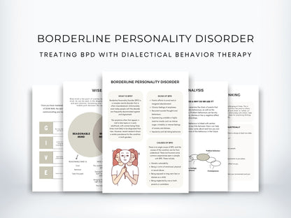 DBT for BPD Worksheet Bundle PDF