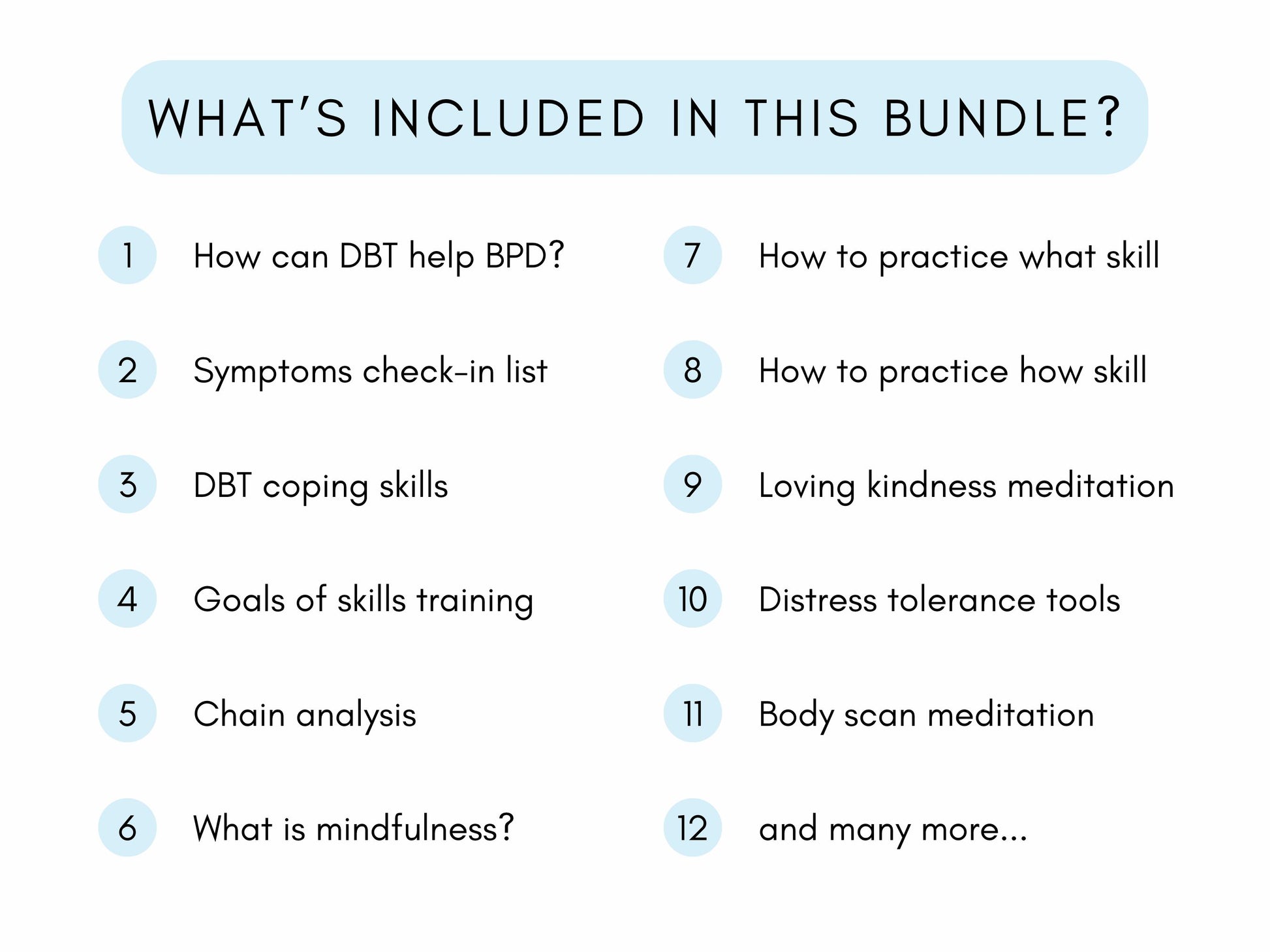 DBT for BPD Worksheet Bundle PDF