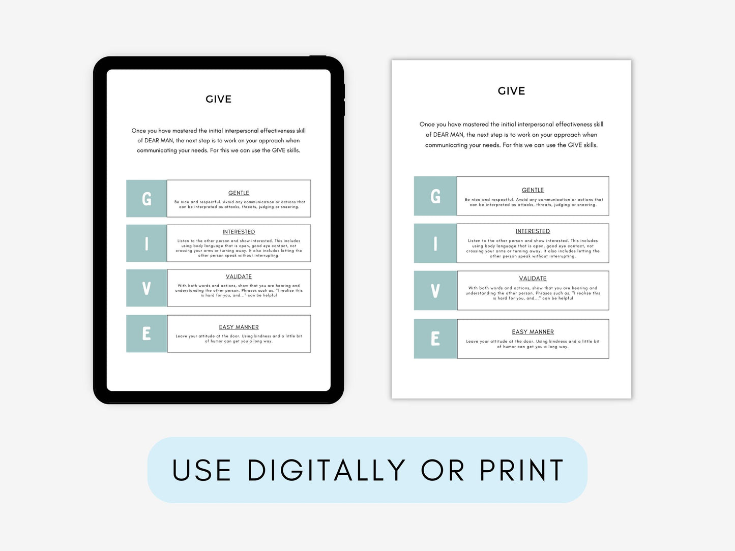 DBT for BPD Worksheet Bundle PDF