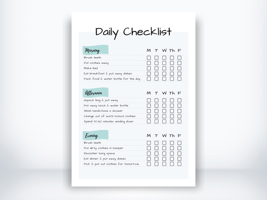 Daily Checklist PDF
