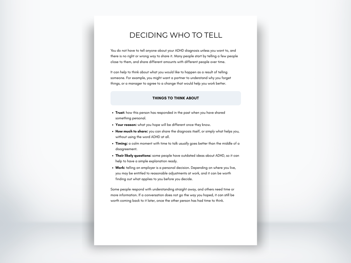 Deciding Who to Tell PDF